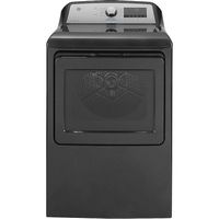 GE - 7.4 Cu. Ft. 13-Cycle Gas Dryer with HE Sensor Dry - Diamond Gray - Large Front
