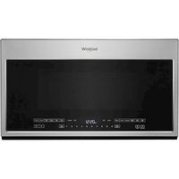 Whirlpool - 2.1 Cu. Ft. Over-the-Range Microwave with Sensor and Steam Cooking - Stainless Steel - Large Front