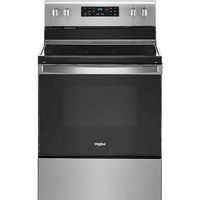 Whirlpool - 5.3 Cu. Ft. Freestanding Electric Range with Self-Cleaning and Frozen Bake - Stainles... - Large Front