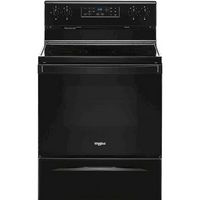 Whirlpool - 5.3 Cu. Ft. Freestanding Electric Range with Self-Cleaning and Frozen Bake - Black - Large Front