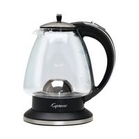 Capresso - H2O Glass 1.42L Electric Kettle - Black/Polished Chrome - Large Front