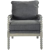 OSP Home Furnishings - Abbott Chair - Charcoal - Large Front