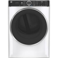 GE - 7.8 Cu. Ft. 12-Cycle Electric Dryer - White - Large Front