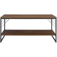 Walker Edison - Industrial Metal Accent Coffee Table - Large Front