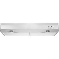 Whirlpool - 30 inches - Externally Vented & Convertible - Wall Range Hood - Stainless Steel - Large Front