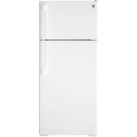 GE - 17.5 Cu. Ft. Top-Freezer Refrigerator - White - Large Front