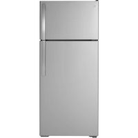 GE - 17.5 Cu. Ft. Top-Freezer Refrigerator - Stainless Steel - Large Front