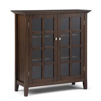 Simpli Home - Acadian SOLID WOOD 39 inch Wide Transitional Medium Storage Cabinet in - Natural Ag... - Large Front