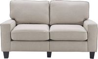 Serta - Palisades 2-Seat Fabric Loveseat - Light Gray - Large Front