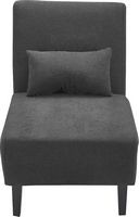 Serta - Palisades Modern Accent Slipper Chair - Charcoal - Large Front