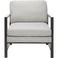 Finch - Contemporary Mid-Century Armchair - Gray/Light Gray - Large Front