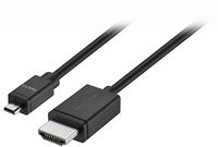 Insignia™ - 8’ Micro HDMI Cable to HDMI - Black - Large Front