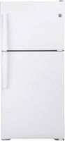 GE - 19.2 Cu. Ft. Top-Freezer Refrigerator with Interior LED Lighting - White - Large Front