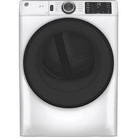 GE - 7.8 Cu. Ft. Stackable Smart Electric Dryer with Long Vent Drying - White - Large Front