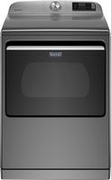 Maytag - 7.4 Cu. Ft. Smart Electric Dryer with Steam and Extra Power Button - Metallic Slate - Large Front