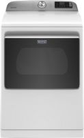 Maytag - 7.4 Cu. Ft. Smart Electric Dryer with Steam and Extra Power Button - White - Large Front
