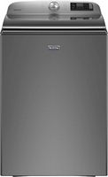 Maytag - 5.3 Cu. Ft. High Efficiency Smart Top Load Washer with Extra Power Button - Metallic Slate - Large Front