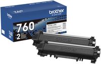 Brother - TN760 2PK 2-Pack High-Yield Toner Cartridges - Black - Large Front