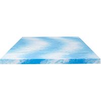 Sealy - 3 + 1 Memory Foam Topper with Fiber Fill Cover - Full - Blue - Large Front