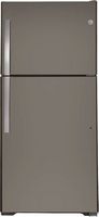 GE - 19.2 Cu. Ft. Top-Freezer Refrigerator - Slate - Large Front