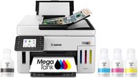 Canon - Megatank GX6120 Wireless All-In-One SuperTank Inkjet Printer - White - Large Front