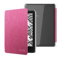 Amazon - Fabric Case with Clear Back for Kindle Paperwhite (2024 Release) and Kindle Colorsoft Si... - Large Front