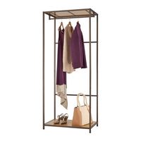 TRINITY - 30x20x72 | Bamboo Garment Rack | Bronze Anthracite - Bronze Anthracite® - Large Front
