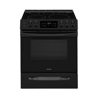 Frigidaire - 5.0 Cu. Ft. Freestanding Electric Range with Self-Cleaning - Black - Large Front