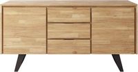 Simpli Home - Lowry Modern Industrial Acacia Wood And Metal 2-Door 3-Drawer Sideboard - Distresse... - Large Front