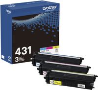 Brother - TN431 3-Pack Standard-Yield Toner Cartridges - Cyan/Magenta/Yellow - Large Front