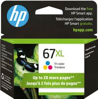 HP - 67XL High-Yield Ink Cartridge - Tri-color - Large Front