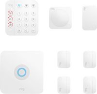 Ring - Alarm 8-Piece Security Kit - White - Large Front