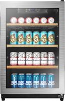 Insignia™ - 130-Can Beverage Cooler - Silver - Large Front