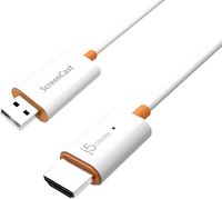 j5create - ScreenCast Wireless Display Adapter - White - Large Front