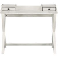 OSP Home Furnishings - Barton Birch Veneer 2-Drawer Writing Desk - White Wash - Large Front