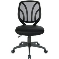 Office Star Products - Ventilated 5-Pointed Star Mesh Fabric Task Chair - Black - Large Front