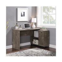 OSP Home Furnishings - Waverly L-Shaped Contemporary 1-Drawer Workstation With Adjustable Shelf -... - Large Front