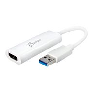 j5create - USB to HDMI Multi-Monitor Adapter - White - Large Front