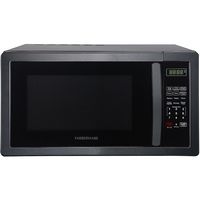 Farberware - Classic 1.1 Cu. Ft. Countertop Microwave Oven - Black stainless steel - Large Front