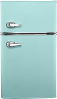 Insignia™ - 3.1 Cu. Ft. Retro Mini Fridge with Top Freezer and ENERGY STAR Certification - Mint - Large Front