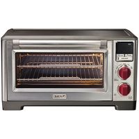 Wolf Gourmet - Toaster Oven - Stainless Steel/Red Knob - Large Front