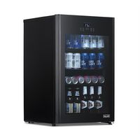 NewAir - 125-Can Beverage Cooler with Glass Door, Party and Turbo Modes, Cools to 23F, Digital Co... - Large Front