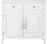 Simpli Home - Connaught Traditional Solid Wood Entryway Storage Cabinet - White - Large Front