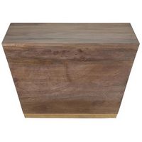 Simpli Home - Abba Square Modern Mango Wood Coffee Table - Dark Brown - Large Front