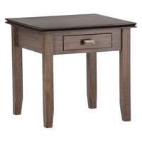 Simpli Home - Artisan SOLID WOOD 21 inch Wide Square Transitional End Side Table in - Natural Age... - Large Front