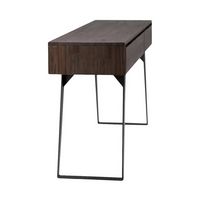 Simpli Home - Lowry SOLID ACACIA WOOD and Metal 60 inch Wide Modern Industrial Console Sofa Table... - Large Front