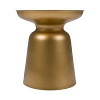 Simpli Home - Toby Round Contemporary Metal Accent Table - Gold - Large Front