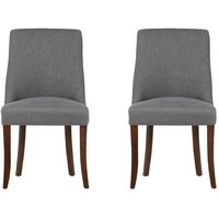 Simpli Home - Walden Contemporary High-Density Foam & Linen-Look Fabric Dining Chairs (Set of 2) ... - Large Front