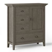 Simpli Home - Redmond SOLID WOOD 39 inch Wide Transitional Medium Storage Cabinet in - Farmhouse ... - Large Front