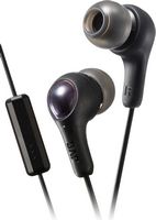 JVC - Wired Gumy Plus In Ear Headphones with Microphone and Remote - Black - Large Front